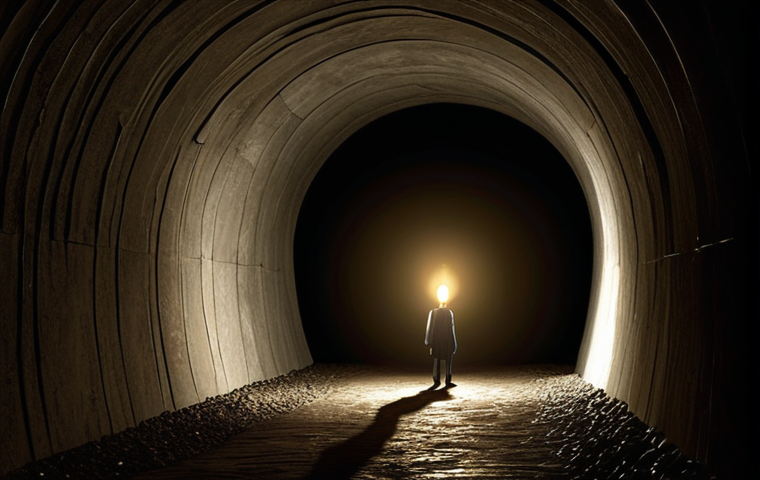 **Image Prompt 1: The Guiding Light**
**Description:** A mentee stands at the entrance of a metaphorical dark, winding tunnel, looking uncertain. A mentor figure, standing slightly ahead, casts a warm, inviting light from their hand or an internal glow, illuminating a clear path forward within the tunnel. The overall atmosphere should convey hope, clarity, and specific guidance in a challenging, uncertain environment. Emphasize the metaphorical "lantern" leading the way.
**Keywords:** Mentoring, guidance, dark tunnel, guiding light, hope, clarity, wisdom, path forward, overcoming uncertainty, support.