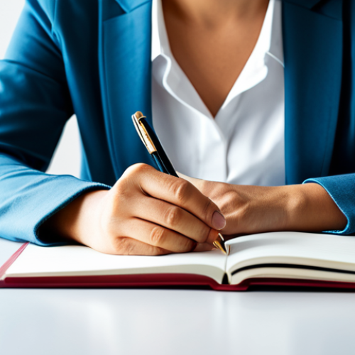 Home 8 A professional individual, fully clothed in modest, comfortable attire, sitting peacefully at a clean, minimalist desk. They are holding a pen above an open journal, gazing contemplatively. The scene is illuminated by soft, natural light, creating an atmosphere of serenity and introspection. The background subtly suggests clarity and untangled thoughts, representing emotional mapping. Perfect anatomy, correct proportions, natural pose, well-formed hands, proper finger count, natural body proportions. Professional studio photography, high resolution, sharp focus, vibrant colors, safe for work, appropriate content, fully clothed, family-friendly.